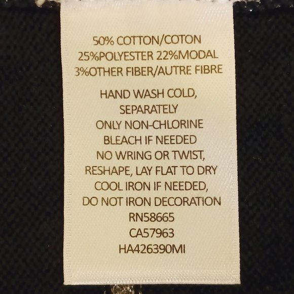 Halogen x Atlantic-Pacific Women's Black-Silver Pearled Stripe Sweater Size S - Picture 9 of 12